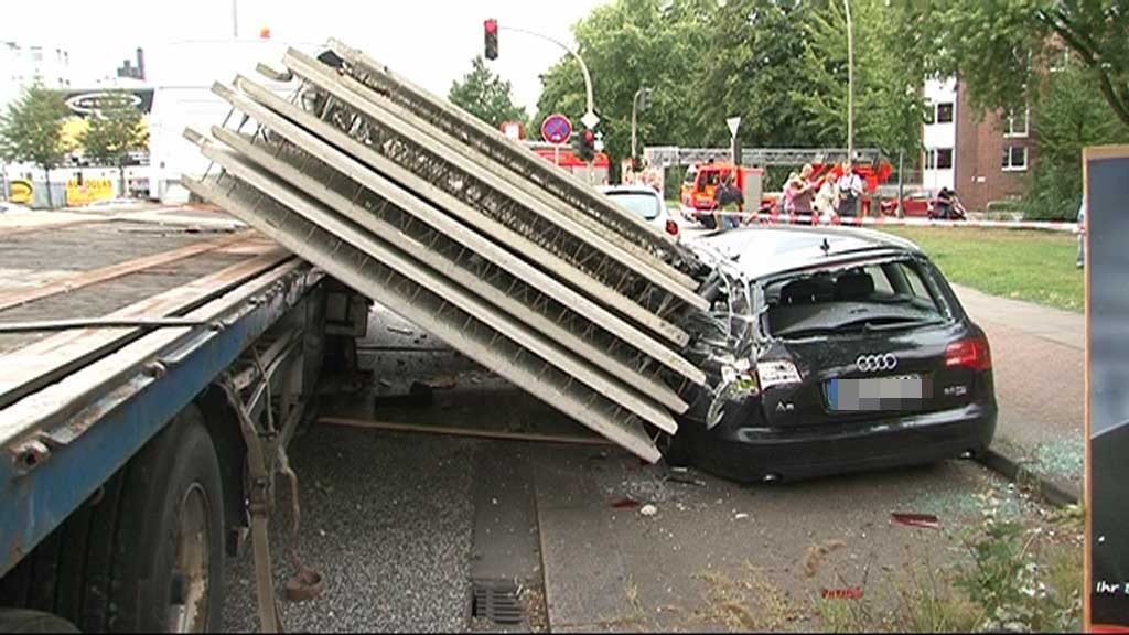 Unfall durch mangelhafte Ladungssicherung